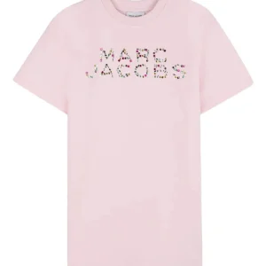 Abito t-shirt con applicazione logo