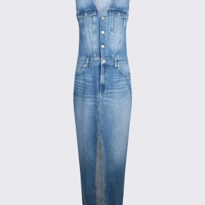 Abito lungo in denim